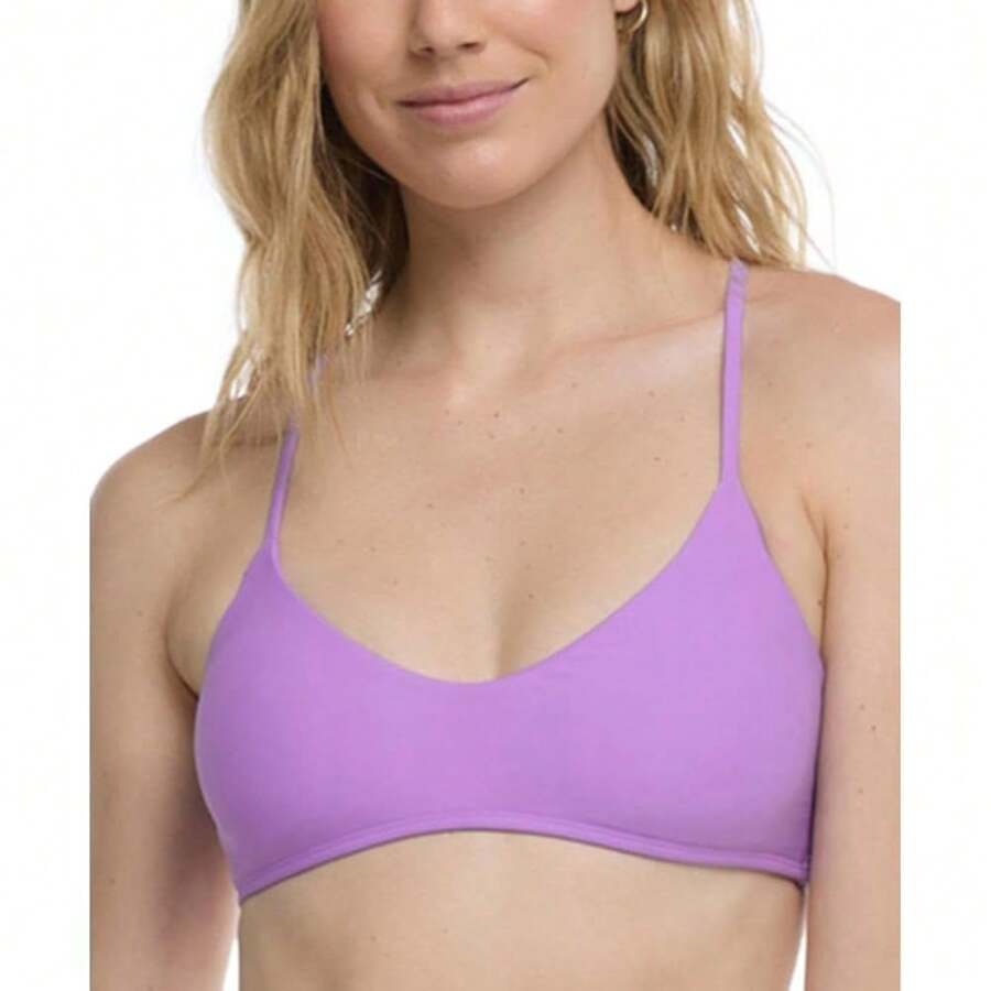 Body Glove Women's Smoothies Alani Solid Strappy Back Halter Bikini Top Swimsuit{Inchsize_nameinch:InchX-Smallinch,Inchcolor_nameinch:InchAkebiinch} - 木通 - 查看 1