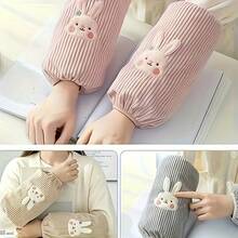 Cute Rabbit & Stripes Arm Warmers – Soft, Cozy, Washable, Unisex, Perfect For Home, Office, And Kitchen Use