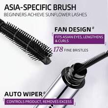 J.M.C.Y 防水纤长卷翘睫毛膏，防晕染，持久不脱妆 - #02 BROWN - 查看 5