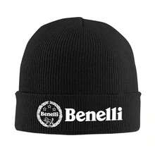 Benelli Motorcycle Knit Beanie - Warm Acrylic Hat Women & Men, Vintage Motorbike Design, Autumn & Winter Headwear, Casual Style, Winter Headgear| Vintage Motorcycle Design| Knit Construction, Motorcycle Gear - Red - View 13