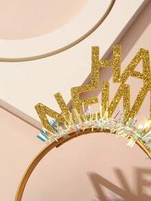 5pcs/1pc Non-Woven Christmas & New Year 2026 Party Headband, Photo Prop - Multicolor - View 2