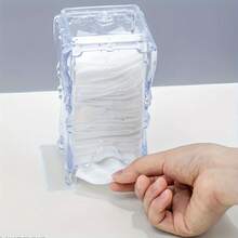 1 set Caja de almacenamiento de algodón con mariposa de acrílico transparente, Soporte contenedor de baño, Dispensador redondo de almohadillas/hilo dental, Para clasificar y almacenar, Para vacaciones en la playa, Colección de baño, Colección de dormitorio, Gran capacidad