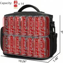 Insulated Reusable Lunch Bag Adult Large Lunch Box For Women And Men With Adjustable Shoulder StrapFront Zipper Pocket And Dual Large Mesh Side Pockets Leopard - 點 - 查看 3