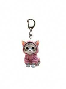 1pc/2pcs Cute Cartoon Cat Acrylic Keychain,Cute Cat Accessories,Fashion Backpack Pendant,Tote Pendant Decoration,Wallet Pendant,Pendant Keychain For Couples Bag Accessories Gift Waterproof, With Lobster Clasp, Ideal Gift For Family & Friends, Perfect For Birthdays And Special Occasions,Back To Scholl Gift - Multicolor - View 11