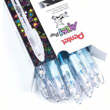 Bolígrafo Milky Pop de Pentel Tinta en Gel Colores Pastel Caja con 12 Piezas Color Turquesa-K98-LS - AzulCieloAzul - Ver 4