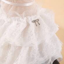 Japanese Style Cute Lolita Lace Trim Leg Warmers Women's Mid-Calf Socks JK Academy Style Bowknot Dress Up Calf Pile Socks - 粉紅色 - 查看 3