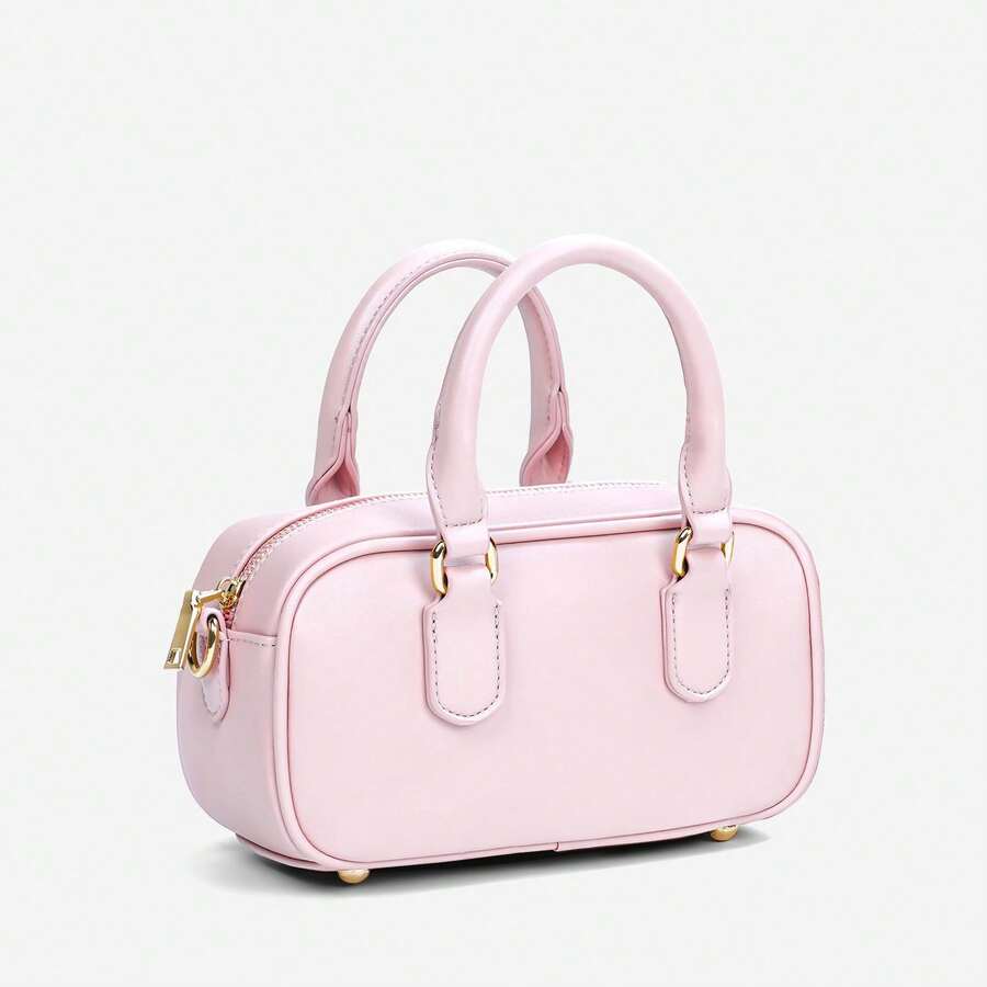 Damhandväska med topphandtag, handväska i PU-läder med lång axelrem. Den är slitstark, vattentät och lätt att torka av. Denna axelväska rymmer kosmetika, plånbok, nycklar och telefon, med gott om utrymme. - Multifärgad - Visa 1