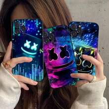 Funda de teléfono Marshmallow Dj Faces compatible con  16 15 8 7 6 6S Plus X SE XR XS 14 11 12 13 Mini Pro Max, funda compatible con  17,  17 Pro,  17 Pro Max - z12 - Ver 3