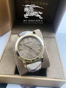 Burberry Đồng hồ City Haymarket Check Yellow Gold 38mm - Vàng - Xem 4