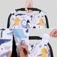 Oaoleer 1PC Car Seat Cover Baby, Carseat Covers Baby Boy, Minky Infant Car Seat Cover Winter, Peekaboo Opening Car Seat Canopy, Multi-Use Baby Carrier - 冬季 - 查看 4