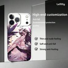 Cute Anime A-Albedo Overlord Phone Case Cover Compatible With  17 16 15 14 13 12 11 Pro Max Plus Mini Black Frosted Soft Shell Funda, Cover Compatible With  17 Case,  17 Pro Case,  17 Pro Max Case - Z6 - 查看 10
