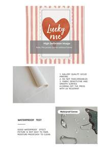 1 tấm tranh canvas treo tường hình trái tim sọc cổ điển Lucky Me không khung, trích dẫn tình yêu cổ điển, nghệ thuật treo tường cho phòng ngủ, phòng khách, phòng ký túc xá, áp phích, áp phích vui nhộn, trang trí phòng ngủ, tranh treo tường thiết kế sọc cổ điển, trích dẫn Lucky Me, nghệ thuật treo tường hình trái tim cổ điển - Nhiều màu - Xem 10
