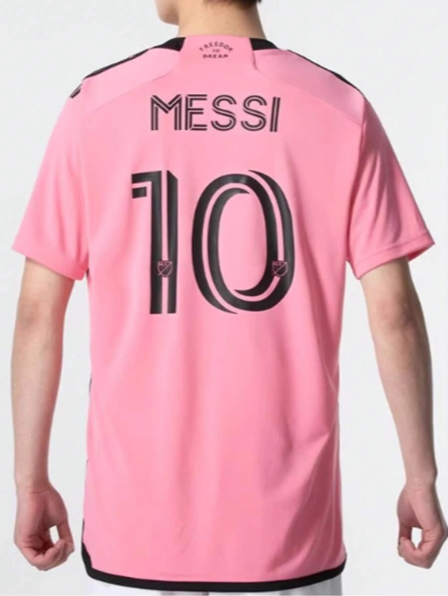 Messi #10  Miam.I Pink Soccer Jersey Player Version Football Uniform For Training & Match - 粉色 - 查看 1