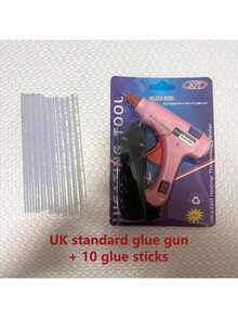 kumlioon 迷你熱熔膠槍套組，適用於學校手工、DIY藝術、居家維修，20W插電式迷你加熱膠槍，附贈膠棒(7mm*150mm)，可用於愛好、手工、居家維修、布料、木材、玻璃、卡片、開關、DIY藝術等 - 英規插(220-240V) - 查看 12