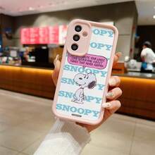 Phone Case With Snoopy Print, Featuring The Iconic Peanuts Character, A Motivational Quote "YOU CAN WASTE YOUR WHOLE LIFE WORRYING ABOUT THINGS THAT NEVER HAPPEN" In A Pink Speech Bubble, And Repeating "SNOOPY" Text  For Samsung Galaxy S25 Ultra/S25 Plus/S25/ Galaxy S24 Ultra/S24 Plus/S24/S24 FE/S23 Ultra/S23 FE/S22Ultra/S22 Plus/S22/S21 Ultra/S21 Plus/S21/S21 FE/A13/A14/A15/A16/A17/A33/A34/A35/A36/A52/A53/A54/Galaxy Note20Ultra/Galaxy Note20,Galaxy S25 Case,Galaxy S25 Case,Galaxy S25 Ultra Case Plus Stocking Stuffers,The Girlfriend,The Chosen,Early Fall Fashion. - 黑色 - 查看 4