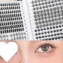 400 Extensiones de Pestañas Individuales en Racimo, Bandeja Mixta y Esponjosa, Reutilizable, con Variedad de Longitudes para Maquillaje Dramático, Injerto de Pestañas de(default) - Tipo 1 - Ver 5