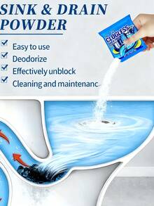 Jakehoe 10/8/5/4/3/2 Pieces Bathroom And Kitchen Pipe Unclogging Powder Dissolves Clogs And Eliminates Odors (Brand New Upgraded Packed,New And Old Styles Randomly Selected), Cleaning Powder Can Unclog Sewers