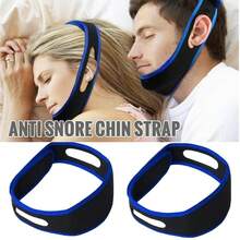 Milky Way 2-Piece Anti-Snoring Band Set With Chin Support Designed To Prevent Snoring, Enhance Sleep Quality, And Promote Restful Sleep. - Blue - View 1