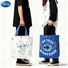 Disney 1 Túi vải canvas Stitch chính hãng, hình hoạt hình dễ thương, dung tích lớn, túi đựng đồ tạp hóa, túi xách thời trang, túi dự tiệc, túi mua sắm di động, túi du lịch, túi đi làm, túi đi biển, quà tặng Ngày Tưởng niệm, Sinh nhật, Halloween, Giáng sinh cho người yêu thích Stitch. - Nhiều màu - Xem 2
