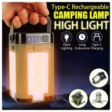 Solar Powered 4-Leaf Camping Light, Dual Light Source 90° Foldable Outdoor Emergency Lighting Portable Lantern