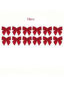 24 piezas Mini decoraciones de lazo navideño para el árbol de Navidad, lazos pequeños de 8 cm para manualidades del árbol de Navidad, decoraciones del hogar, regalos, DIY colgantes, decoraciones navideñas, decoración de invierno, decoración navideña del hogar, regalos de Navidad, decoración navideña