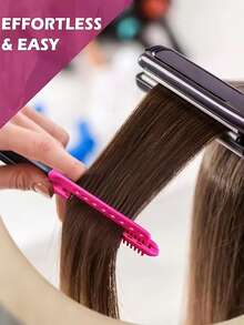 1/2Pcs Folding V Type Hair Straightener Brush DIY Hairdress Tool Hairdressing Combs Natural Hair Styling Curling Comb Hair - Multicolor - View 8