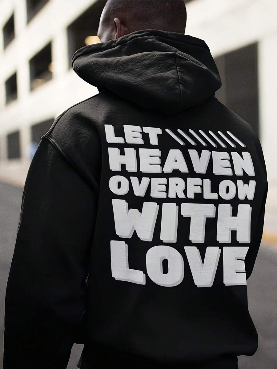 Overflow With Love Cistian Hoodie, Faith Inspired Pullover, Posit Bible Quote Sweater, Spiritual Gift For Believers, Bible Verse Hoodie - 款式5 - 查看 1