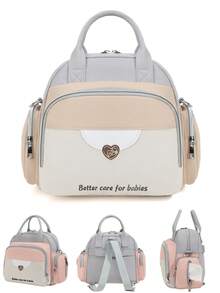 1 Balo đa năng cho mẹ, dung tích lớn có túi cách nhiệt, thiết kế phối màu thời trang, thích hợp cho các chuyến đi chơi chăm sóc bé và du lịch ngắn ngày cho các bà mẹ - Nhiều màu - Xem 2