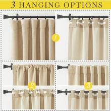 2025  Bedroom Curtains 2 Panels Sets Faux Linen Textured, Pinch Pleated Room Darkening Light/Heat Blocking Window Drapes Thermal Insulated For Living Room, Angora, W50 X L108, 2 Panels - 鉤腰帶 | 燕麥色 - 查看 4