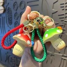 可爱瓢虫蘑菇钥匙扣，幸运小蘑菇吊坠，汽车包包挂饰，树脂钥匙扣，超可爱小礼物，送朋友的好礼物，节日礼物 - 彩色 - 查看 10