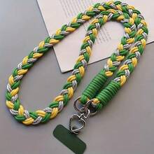 2026 New Year & Valentine's Day Special Offer, 6-Strand Braided Phone Lanyard, Minimalist Long Diagonal Shoulder Strap With Side Clasp, Fashionable Outdoor Anti-Lost Phone Lanyard, 1pc Silver Woven Heart-Shaped Ring Long Lanyard, Anti-Lost & Anti-Theft Phone Lanyard, Suitable As Gift For Mother - Multicolor - View 13