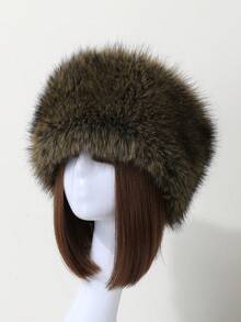 Jednoczęściowy zestaw damskiej zimowej ciepłej czapki, dopasowany do obwodu dłoni, swobodny i uroczy, odpowiedni na bankiety, zakupy i randki, Halloween i Boże Narodzenie