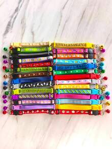 Random 10 Pieces Set, Pet Dog Bandana, Dog Tricot, Printing, Multiple Colours, Universal For Dogs And Cats - Multicolor - View 9