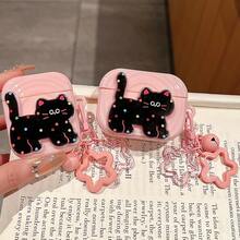 1pc Cute Cat Design Bluetooth Earphone Case, Compatible With AirPods Pro/Pro2/1/2/3/4 - Multicolor - View 3
