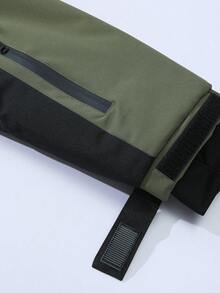 1 conjunto Estilo novio Ropa deportiva y para exteriores para hombres, Conjunto deportivo y de recreación profesional estilo novio para hombres, Ropa de esquí estilo novio para hombres, Chaqueta y pantalones MY631 - Verde militar - Ver 12