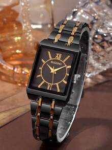 1pc Fashion Minimalist Women's Watch, Multifunction Round Alloy Steel Quartz Watch, Suitable For Festivals, Parties And Daily Wear, Best Gift For Women - Black - View 5