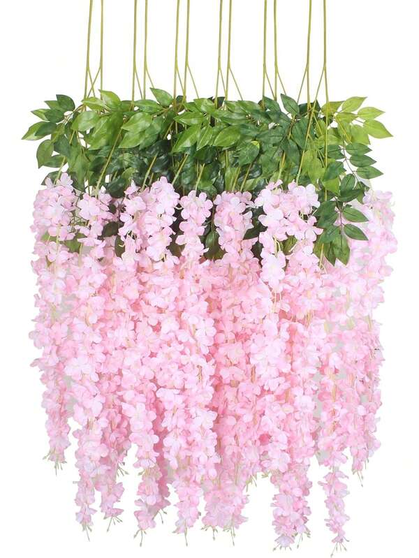 1/3/12 piezas de Glicinia artificial, guirnalda colgante de flores de 43.3 pulgadas, para decoración floral de paredes, techos, bodas, fiestas de cumpleaños, reuniones familiares, decoración del hogar, primavera y verano