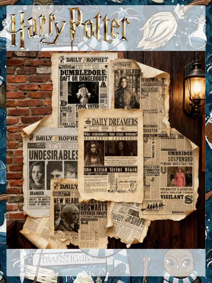 8/54pc Harry Potter Card Back Sticker Ins-Style Graffiti Self-Adhesive Paper, The Best Holiday Gift For Good Friends, Party Atmosphere Decoration, Perfect Party Decoration, Home Decoration Item, Perfect Room Decoration, Christmas Gift Valentine's Day, Ideal Friend Gifts For Birthday Celebrations, Souvenirs, Women's Souvenir, Cute Aesthetic, Valentine Day, Gifts, Decorations, Home Decor, Valentines Gifts - Multicolor - View 1