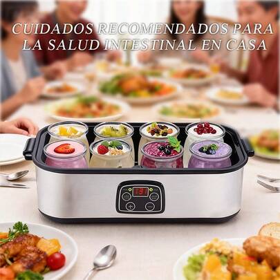 Yogurtera probiótica Modelo doméstico Sistema inteligente de control de temperatura Recipiente de vidrio con materiales seguros Electrodoméstico para una alimentación saludable