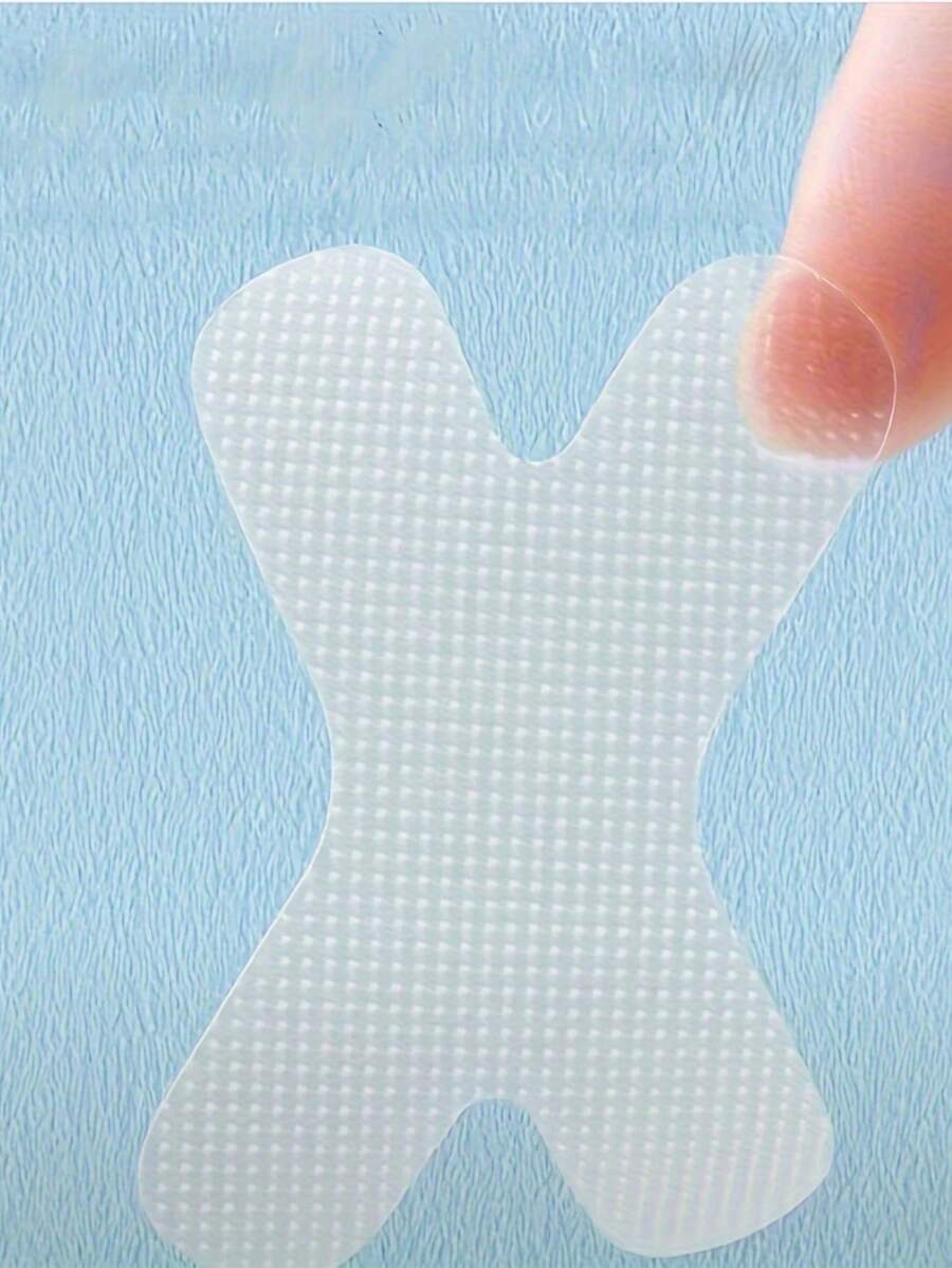 60pcs Hypoallergenic Transparent White Tape For Sensitive Skin - Gentle Removal, Breathable & Comfortable For Exercise, Painless Removal, Skin-Friendly PE Material