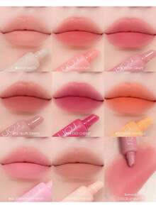 Rom&nd 1支哑光唇膏 01 蜜桃腮红，轻盈慕斯质地，渐变珠光，不粘腻镜面妆效，暖色调提亮肤色，持妆12小时，易于叠加，蕴含玻尿酸柔肤成分，便携浪漫唇膏，瞬间提亮职场妆容，柔焦妆效，韩式彩妆，8克/0.28盎司 - 01 PEACH PUFF - 查看 8