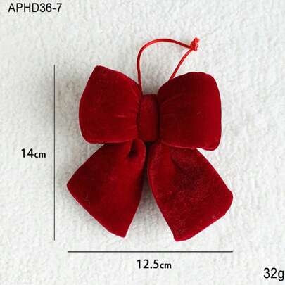 3 stücke rot samt 3D bogen große größe Weihnachten dekoration Weihnachten baum anhänger fenster dekoration