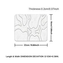 1pc Large Gaming Mouse Pad Keyboard Pad Long Gaming Pad White Mouse Pad With Anti-Slip Rubber Base, Extended Mouse Mat XL Mouse Pad Large Mouse Mat (White With Black Topographic Line)