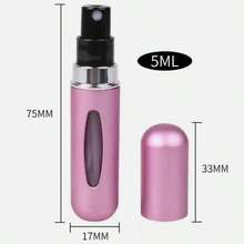 5ml Refillable Perfume Atomizer - Bottom Fill Design For Leakproof Travel, Luxury Aluminum Bottle With Sleek Case, Perfect For Purse & Carry-On - 彩色 - 查看 4