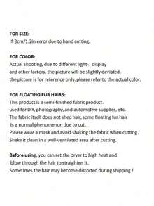 1pc Faux Fur Plush Fabric, DIY Warm Imitation Rabbit Fur Fabric For Clothing, Pet Supplies, Handcraft Materials - Black - View 8