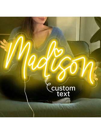 Custom Name Neon Sign Room Decor,Wedding Decor,Name Neon Sign,Led Neon Sign Personalized Festival Gifts,Bedroom Decor,Home Decor USB Led Light, Birthday Gifts,Slow Summer Living,Customized Crafts,Vintage,Home & Living,Christmas Home Atmosphere,Souvenirs,Reusable,Adorable,High-Quality,Elegant Living,Artful Living