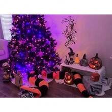 Connectable Red And White Christmas String Lights, 2Pack Total 164FT 400LED Christmas Lights For Outdoor/Indoor, Plug In Tree Lights With 8 Modes, String Lights For Christmas Decorations Holiday - Purple - View 7