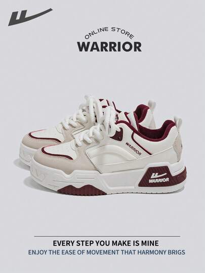 WARRIOR 战士舒适街头风格雪地靴女秋冬舒适跑步鞋朴素风格休闲而时尚的运动鞋全年适用耐磨全天穿着训练运动鞋保暖内衬运动鞋