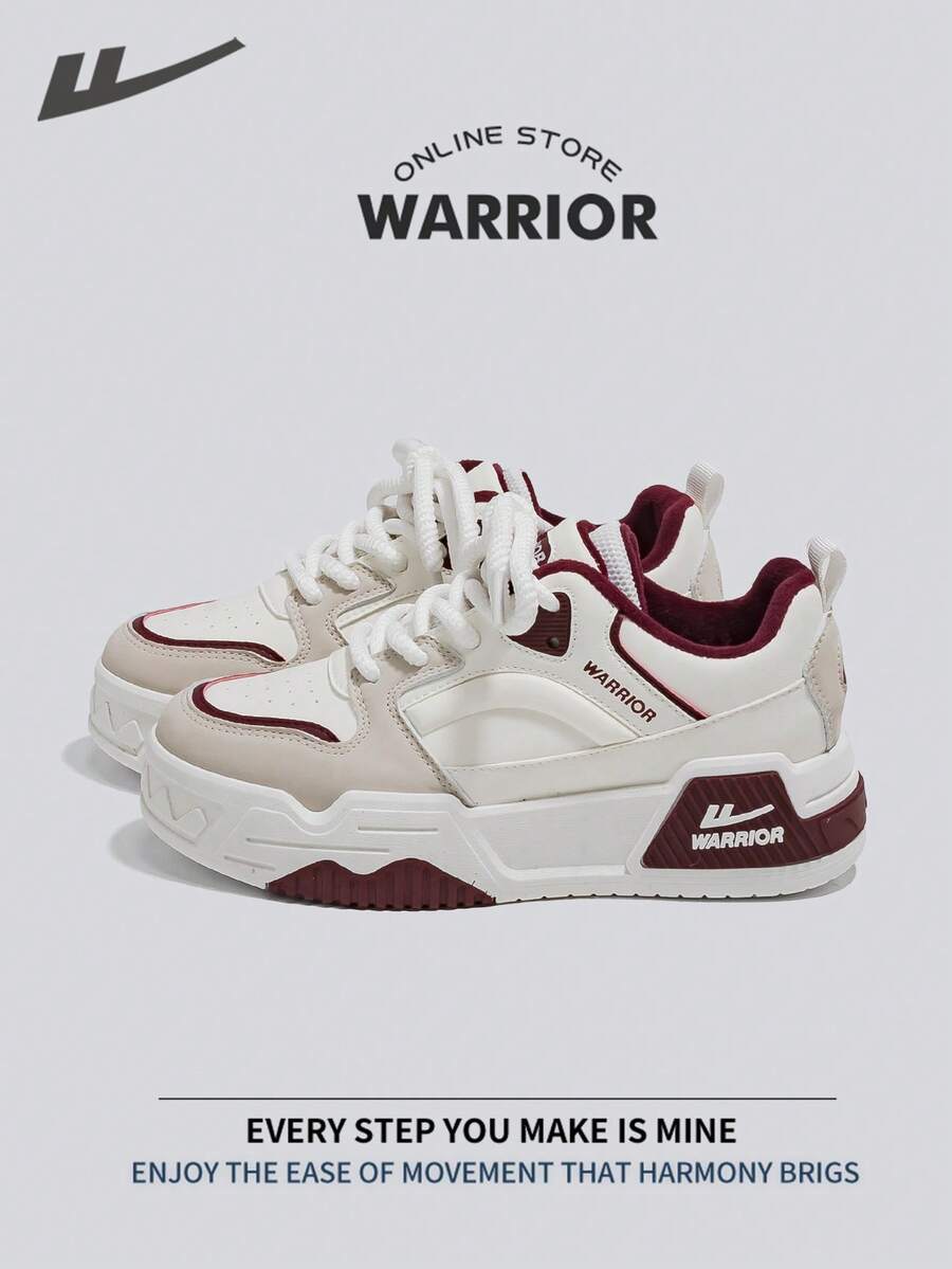WARRIOR 战士舒适街头风格雪地靴女秋冬舒适跑步鞋朴素风格休闲而时尚的运动鞋全年适用耐磨全天穿着训练运动鞋保暖内衬运动鞋