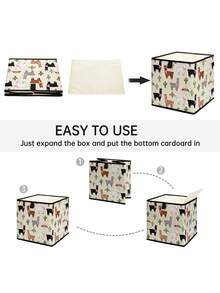 1pc Cartoon Sheep Pattern Open Storage Box, Stackable Organizer Drawer, Durable Multi-Purpose Design Saves Space For Home, Dorm, Household Organization, Under Bed Storage,Dorm Room - Multicolor - View 10